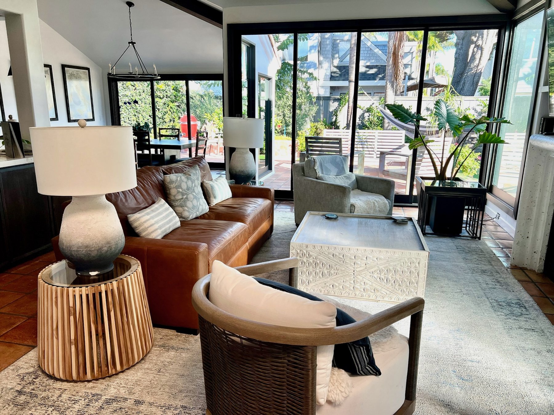 Living room with panoramic windows