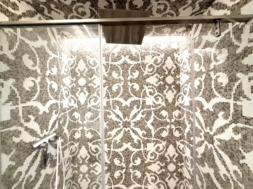 Bisazza mosaic shower detail