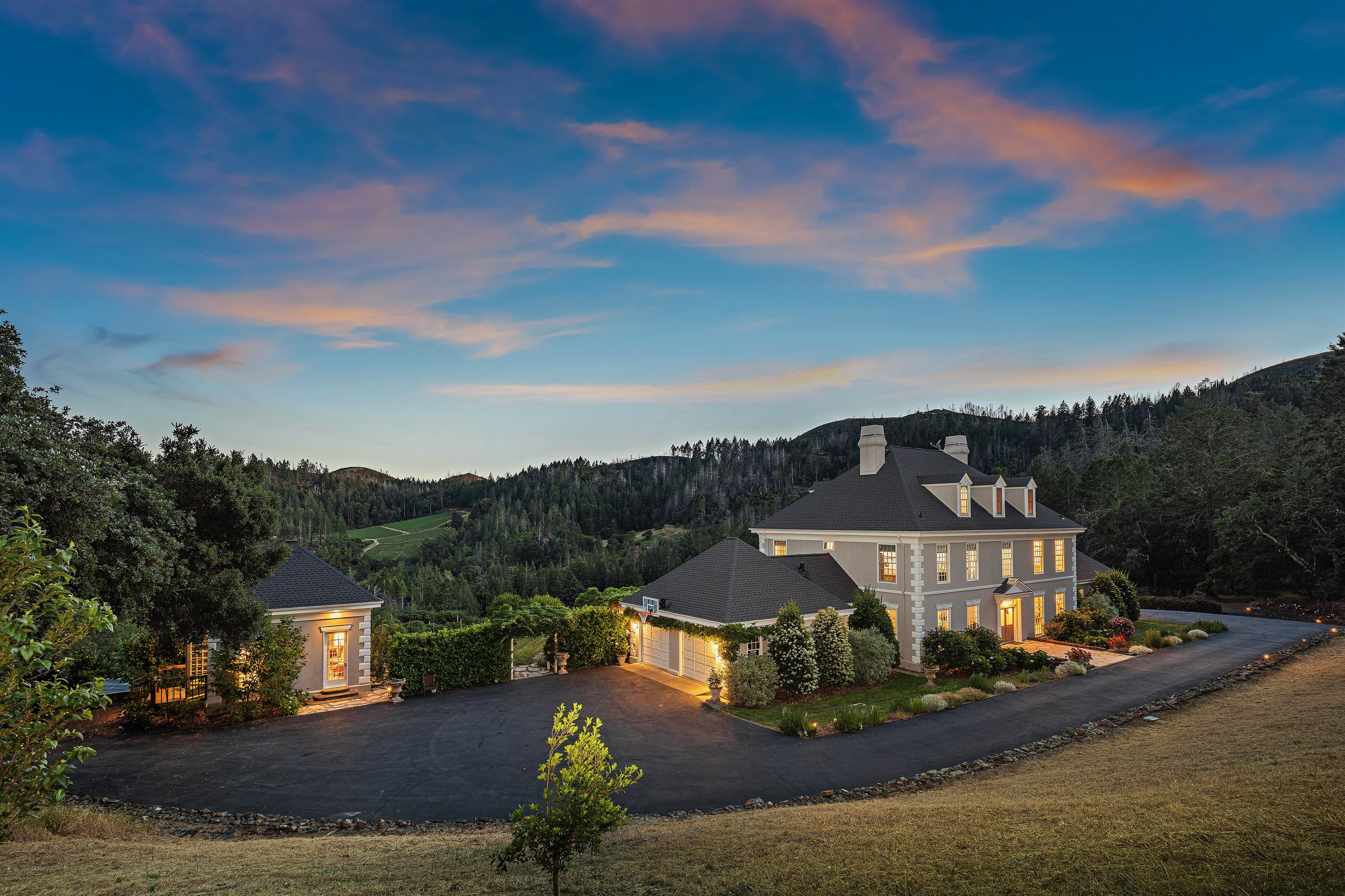 Mt. Veeder Estate at dusk, Napa Valley