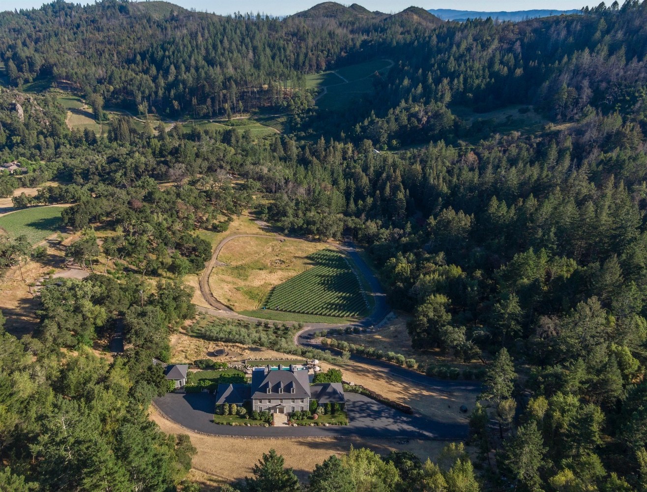Aerial — 40 acres on Mt. Veeder