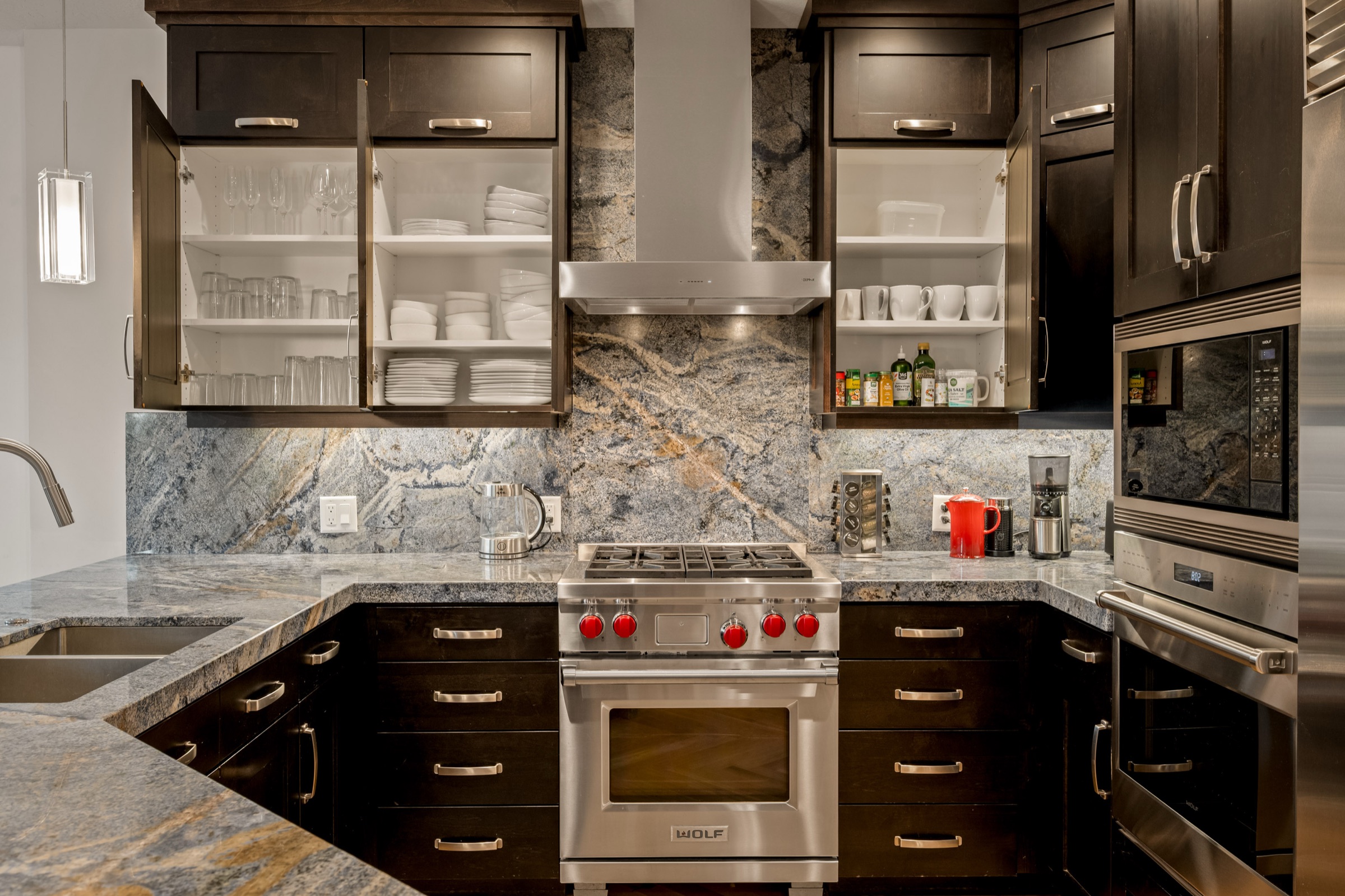 Kitchen with Wolf range, Park City