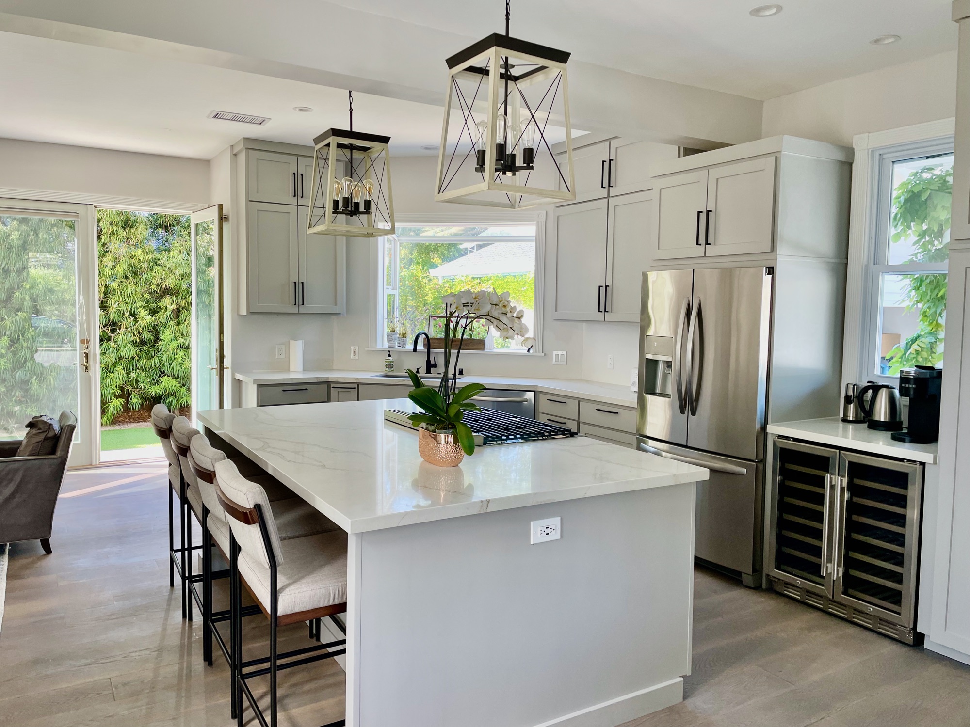 Kitchen opening to the patio, St. Helena